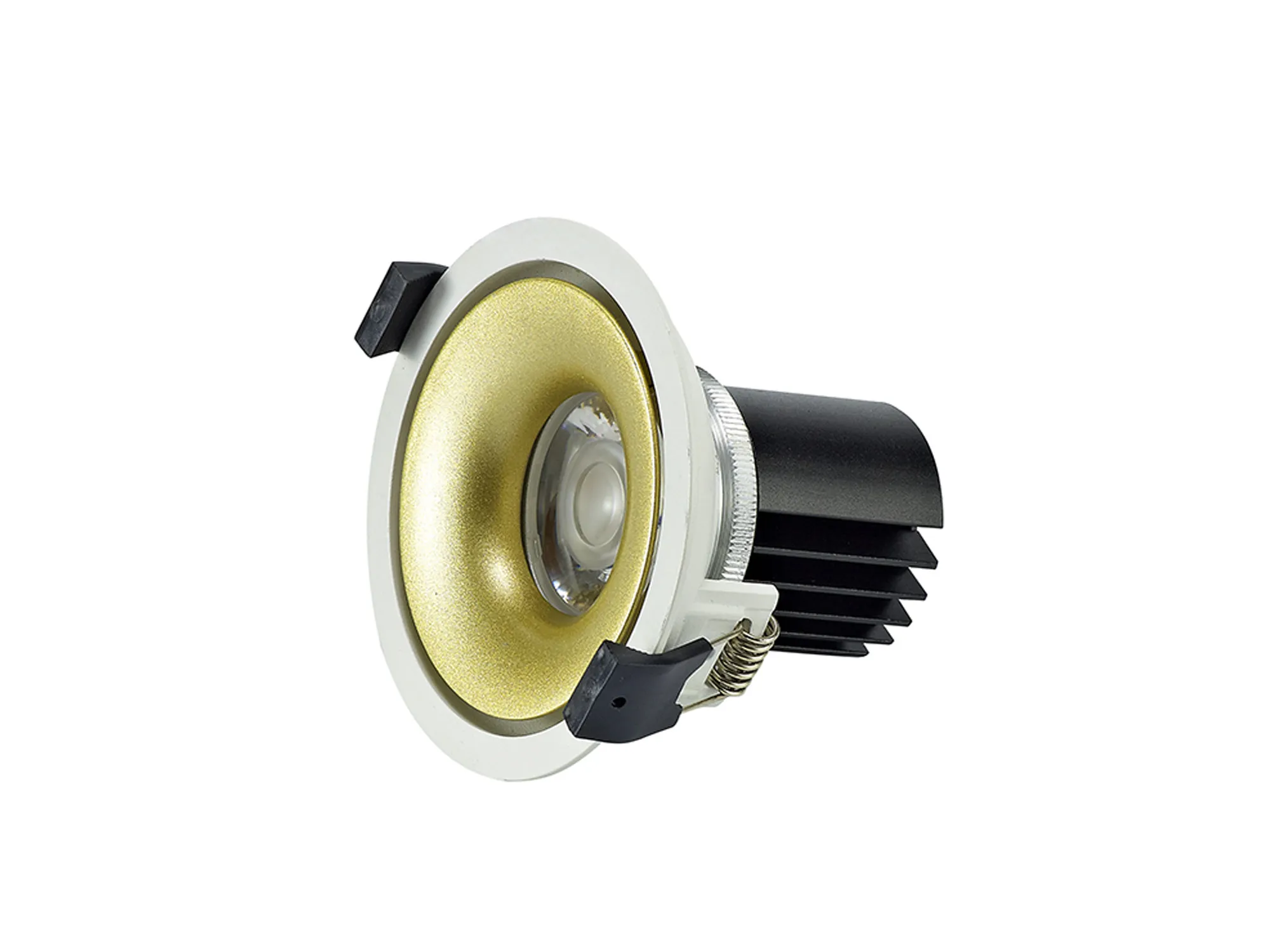 Bolor 9 Tridonic Powered 9W 3000K 840lm 24° CRI>90 LED Engine White/Gold Fixed Recessed Spotlight, IP20 DM202032  Dlux Bolor 9